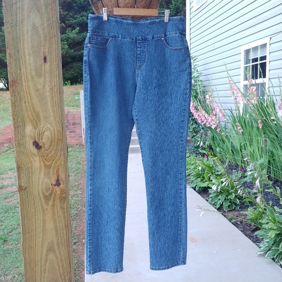 Chadwicks Pull On 5 Pocket Jeans Womens 